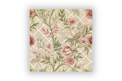 Taupe Toile Digital Paper Pack, Vintage Floral Toile Product Image 6