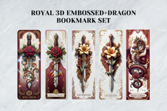 Royal 3D Embossed Dragon Bookmark Set,Mythical Gold Foil Product Image 6