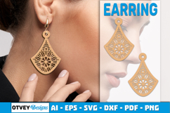 Mandala Earring Lasercut Product Image 2