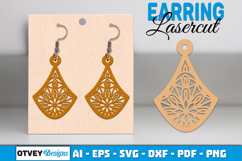 Mandala Earring Lasercut Product Image 1