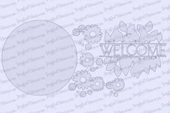 Daisies Welcome Sign SVG | Floral Door Hanger SVG Product Image 2