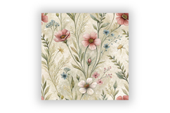 Vintage Wildflowers Seamless Pattern, Antique Botanical Product Image 6