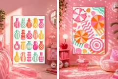 100 Retro Pink Girly Wall Art Prints Product Image 6