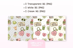 Retro Matcha Surf Club Seamless Paper - Cute Coastal Pattern Product Image 2
