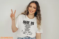 Woman Affirmation I Am She and She is Me SVG - Mom SVG, PNG Product Image 2