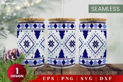 Christmas Pattern Can Glass | Svg Bundle | 16 Oz Libbey Product Image 6