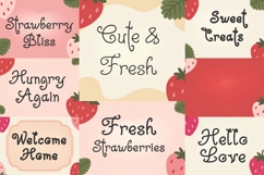 Strawberry Charm Curly Font Bundle | Cute Handwritten Family Product Image 6