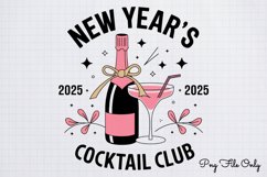 New year&#039;s 2025 cocktail club PNG Product Image 1