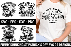 Funny Drinking St Patrick's Day SVG Design -May Contain Alco Product Image 1