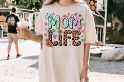 Mom life PNG sublimation | Mother's Day PNG T-Shirt Product Image 2