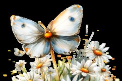 Butterflies With Flowers Clipart Bundle Product Image 7