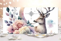 Moon, flowers &amp; Deers | Sublimation Mug design bundle, PNG Product Image 6