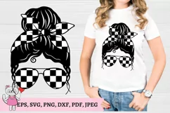 Race Life Messy Bun PNG File, Sublimation Designs svg Product Image 4