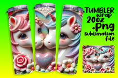 CUSTOM 20oz Tumbler Artwork for DIY Projects , Sweet Animals Product Image 1