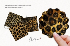 Seamless Glitter Leopard Print Digital Paper Product Image 3