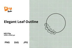 Elegant Leaf Outline Frame Product Image 1