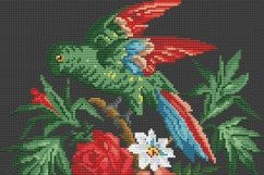 Vintage Cross Stitch Scheme Green parrot 3 Product Image 2