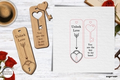 Valentine's Day Couple Bookmarks SVG Bundle | Laser Cut Product Image 6