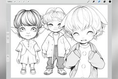 68 Procreate Chibi Boys Stamp Brushes Product Image 2