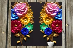 3 D Flowers | 14 Summer Skinny tumbler Sublimation designs Product Image 6