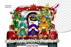Christmas truck with kids, Christmas carnival gnomes Product Image 4