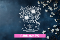 6 Vintage floral teacups SVG Product Image 7