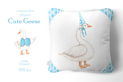 Cute geese watercolor clipart. Goose family. Product Image 6