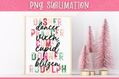 Christmas PNG, Reindeer Names PNG Product Image 2