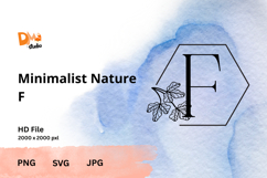 Minimalist Nature Monogram - Elegant Botanical Letter Design Product Image 1