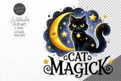 Halloween clipart, Cat clipart, Autumn clipart Product Image 1