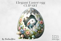 Elegant Easter egg Clipart BUNDLE PNG. Product Image 8