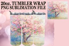 Dynamic Watercolor Tree Tumbler Wrap: 20oz Sublimation Product Image 1