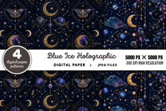 Blue Ice Holographic Digital Papers JPG Product Image 1