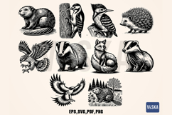 Woodland Animal Vector SVG Bundle Product Image 4