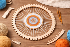 Circle weaving loom 12 inch 30 cm digital download file Product Image 6