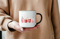 Valentine Coffee PNG, Cute Coffee Drinks Clipart, True Love Product Image 6