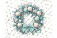 Christmas Wreath Clipart, Holiday Greenery PNG Illustrations Product Image 2