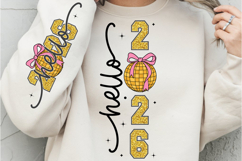 Happy New Year 2026 Png, Trendy New Years 2026, New Year PNG Product Image 1