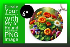 Trendy Circle PNG Car Coaster Design , Flower Product Image 1