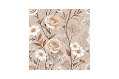 Cafe Rose Wild Florals Digital Paper, Seamless Pattern Product Image 6