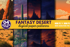 Fantasy Desert Background Digital Paper Bundle PNG Product Image 7