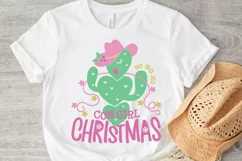 Cowgirl Christmas Cactus Cut file Cute Cactus Printable SVG Product Image 3