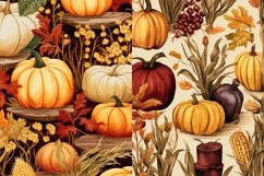 Harvest Season Seamless Patterns, Fall Seamless Patterns, Pumpkin Patch Seamless Background, Harvest Seamless Pattern, 300DPI