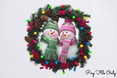Pink Snowman Clipart Bundle PNG Product Image 7