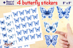 Floral butterfly stickers bundle, summer stickers, flowers Product Image 12