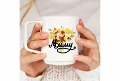 sublimation mommy with sunflowers, Mommy PNG, mother's day Product Image 4