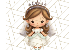Princess Clipart PNG, Cute Royal Girl Clip Art Product Image 2