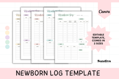 Editable Newborn Log Canva Template 2 Product Image 1