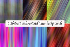 6 Abstract multi-colored linear backgrounds Product Image 1