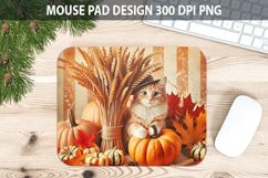 Cat Mouse pad Sublimation - Thanksgiving PNG Design Product Image 1